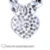 Diamant Brillant Herz Collier Gold Pavee gefasst – Bild 11