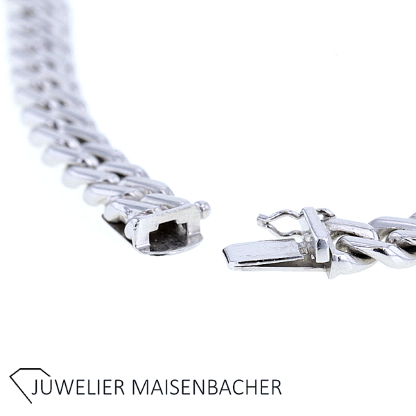 Diamant Brillant Herz Collier Gold Pavee gefasst – Bild 12