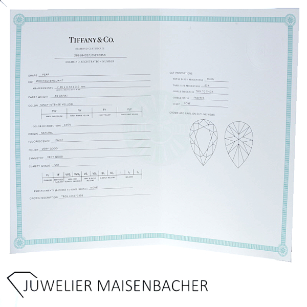 Tiffany & Co. Elsa Peretti Kollection Kette mit Anhänger gelber Diamant Gold – Bild 12