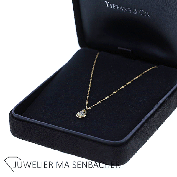 Tiffany & Co. Elsa Peretti Kollection Kette mit Anhänger gelber Diamant Gold – Bild 13