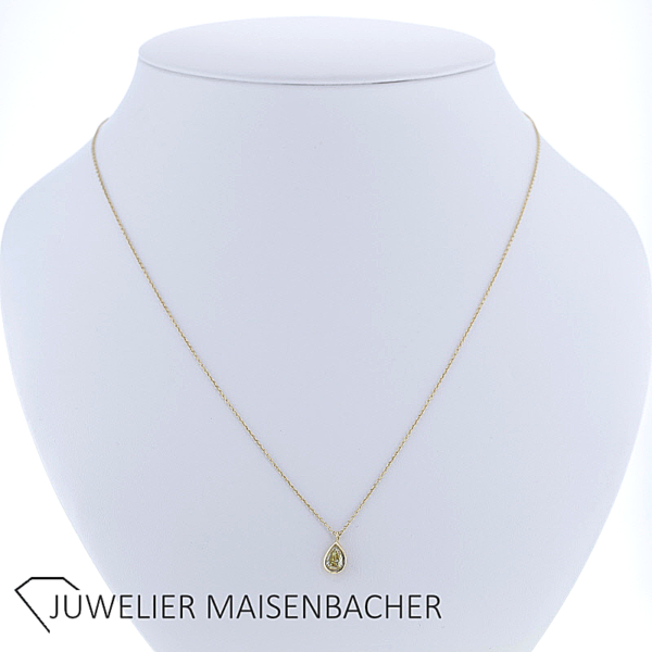 Tiffany & Co. Elsa Peretti Kollection Kette mit Anhänger gelber Diamant Gold – Bild 14