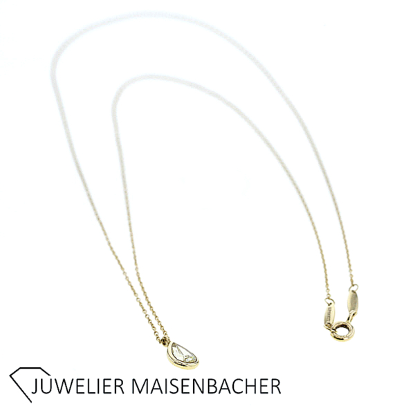 Tiffany & Co. Elsa Peretti Kollection Kette mit Anhänger gelber Diamant Gold – Bild 18
