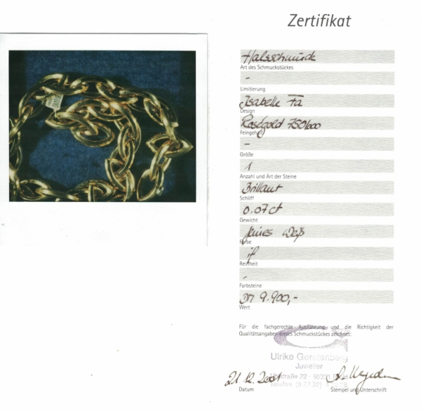 Isabelle Fa Collier Navette mit Diamant Gold – Bild 6