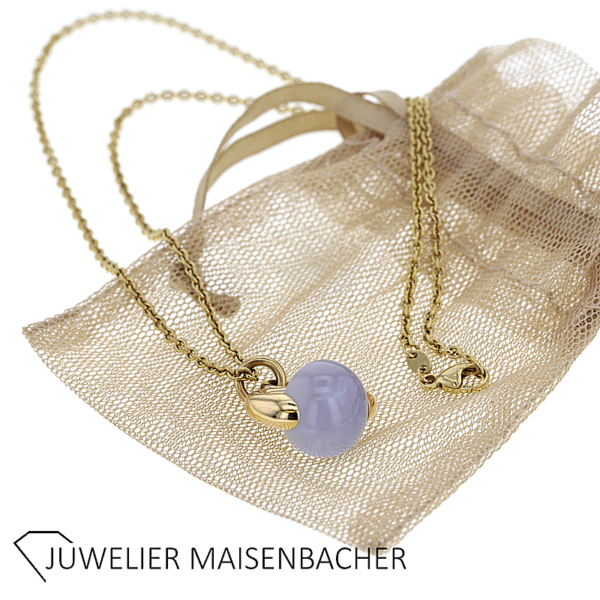 Pomellato Collier/Kette mit Anhänger Mondstein Ecru Gold *Rarität* – Bild 6