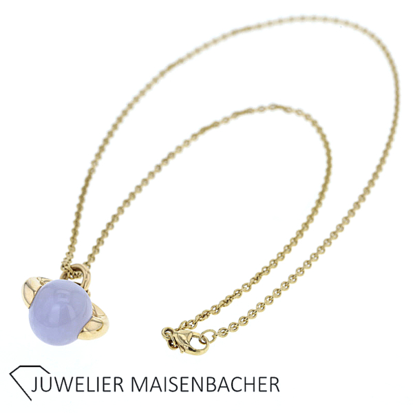 Pomellato Collier/Kette mit Anhänger Mondstein Ecru Gold *Rarität* – Bild 7