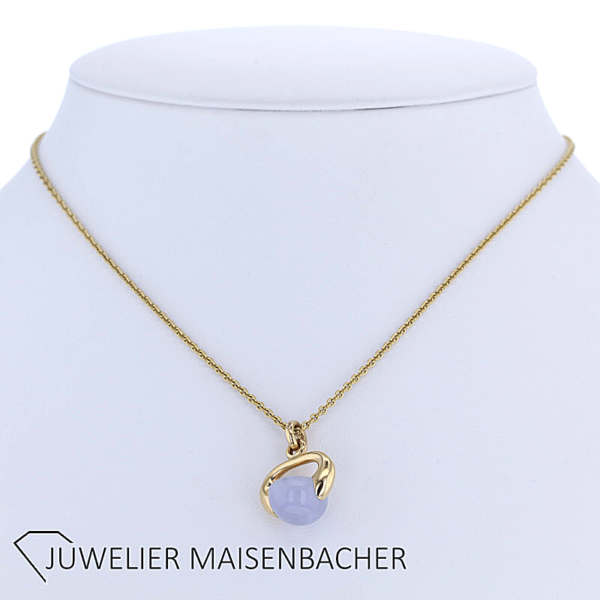 Pomellato Collier/Kette mit Anhänger Mondstein Ecru Gold *Rarität* – Bild 10