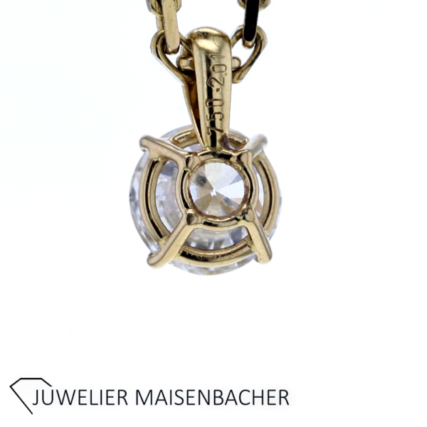 Solitäranhänger an Kette mit Brillant 2,01 ct. Gold – Bild 3
