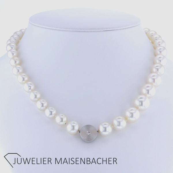 Gellner Südsee-Zuchtperlen-Collier Platin