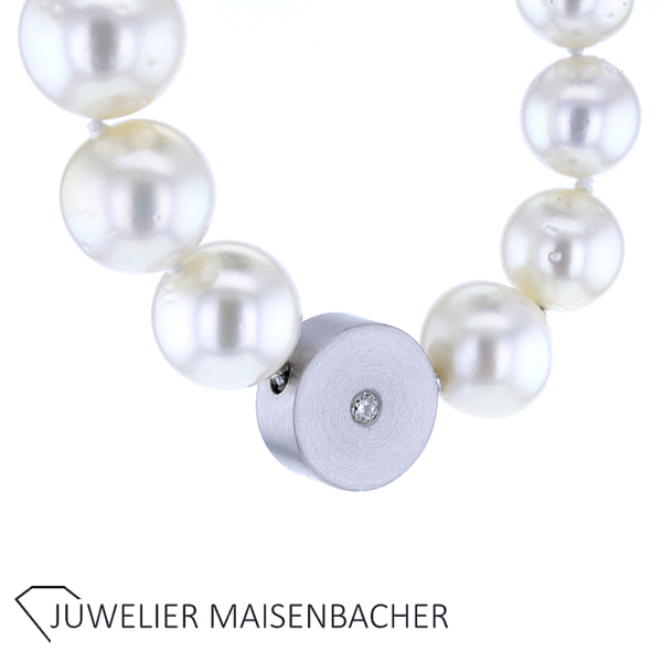 Gellner Südsee-Zuchtperlen-Collier Platin – Bild 2