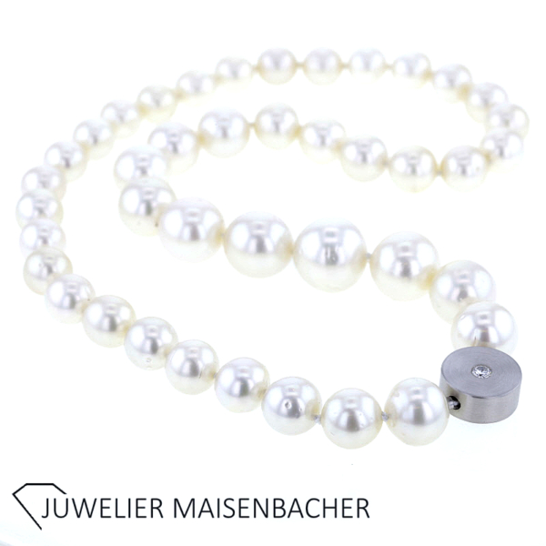 Gellner Südsee-Zuchtperlen-Collier Platin – Bild 4