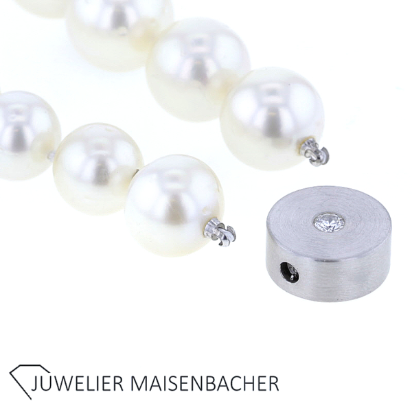 Gellner Südsee-Zuchtperlen-Collier Platin – Bild 5