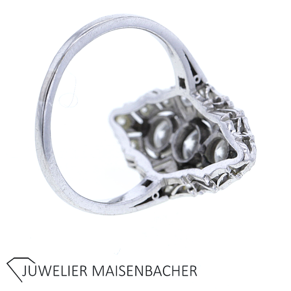 Art Deco Ring mit Diamanten Platin – Bild 5