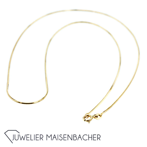 Schlangenkette *Gewalzt*, Stärke ca. 1,1mm, Tragelänge 45cm – Bild 5