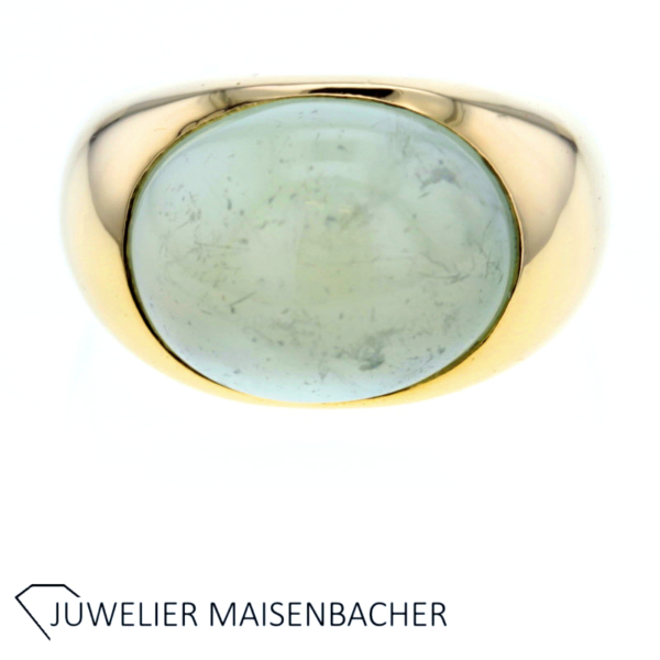 Al Coro Ring *Moonstone* mit grünem Mondstein "RARITÄT" Gold – Bild 4