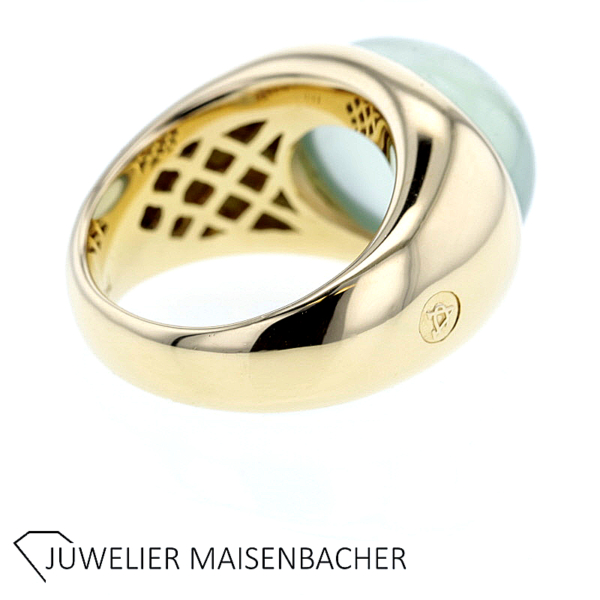 Al Coro Ring *Moonstone* mit grünem Mondstein "RARITÄT" Gold – Bild 5