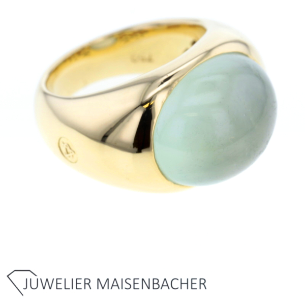 Al Coro Ring *Moonstone* mit grünem Mondstein "RARITÄT" Gold – Bild 6