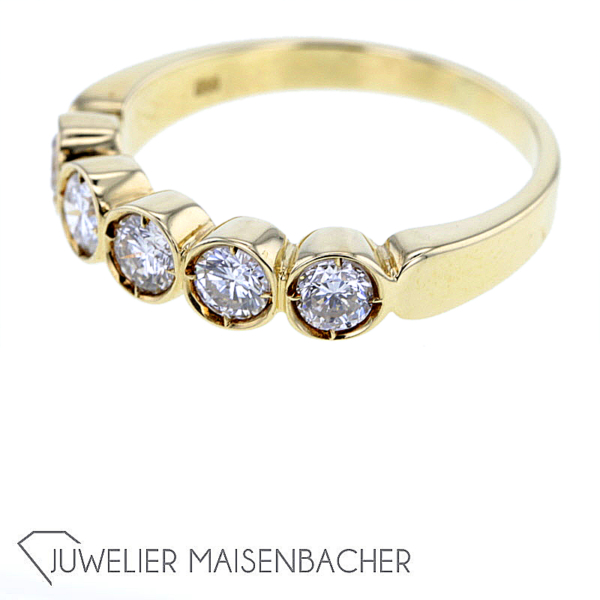 Memoire-Ring mit Brillanten Gold – Bild 8