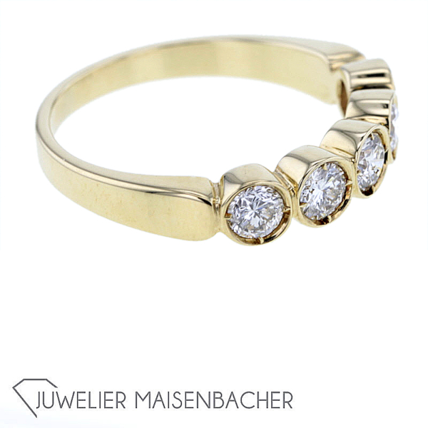 Memoire-Ring mit Brillanten Gold – Bild 9