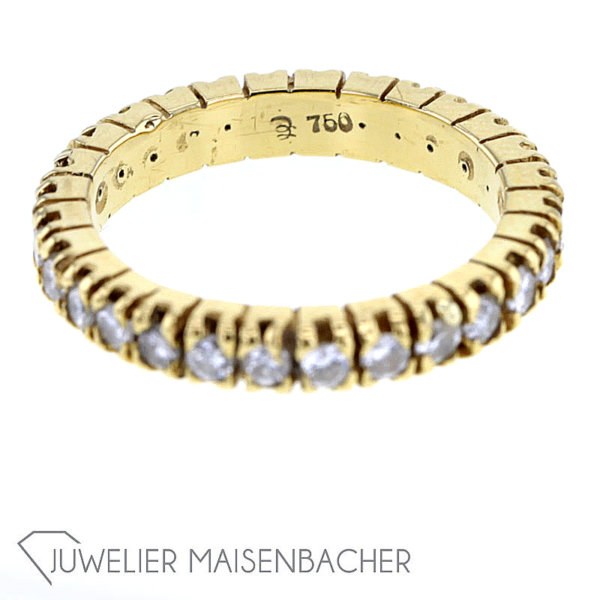 Klassischer Memoire Ring mit Brillanten Gold – Bild 8