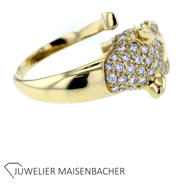 Exklusiver Panther-Ring mit Brillanten Gold – Bild 6