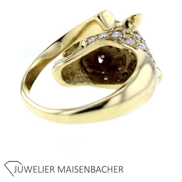 Exklusiver Panther-Ring mit Brillanten Gold – Bild 8