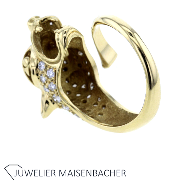 Exklusiver Panther-Ring mit Brillanten Gold – Bild 9
