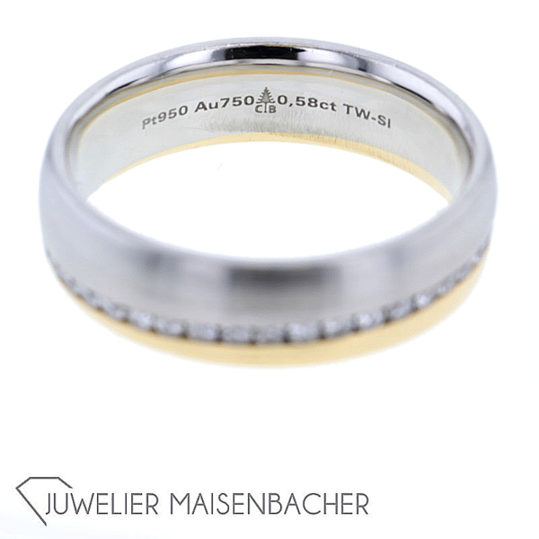 Brillant Ring Platin & Gold – Bild 4