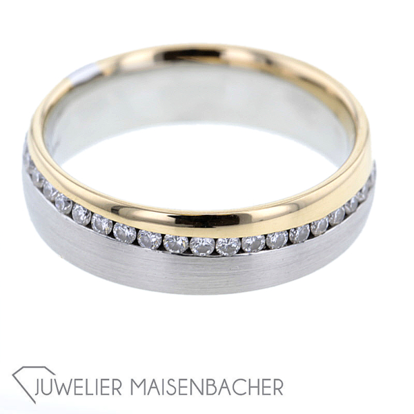 Brillant Ring Platin & Gold – Bild 5