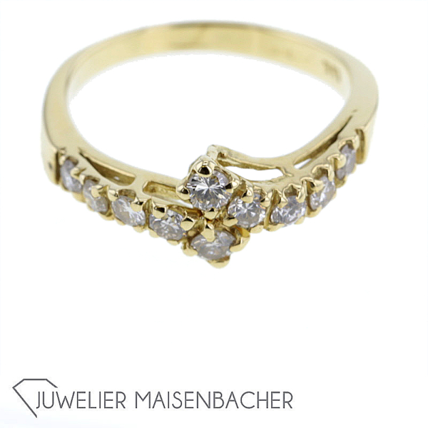 Eleganter Damen Ring mit Brillanten Gold – Bild 2