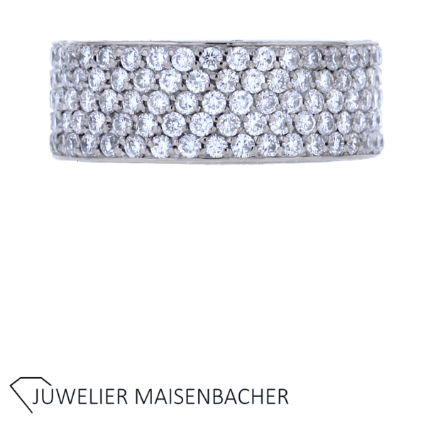Glamouröser Ring mit rundherum besetzten Brillanten Gold – Bild 4