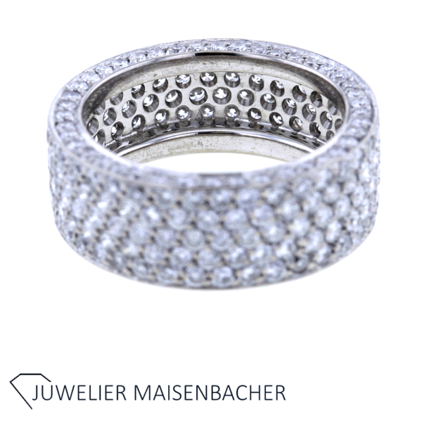 Glamouröser Ring mit rundherum besetzten Brillanten Gold – Bild 5