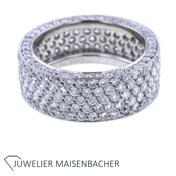 Glamouröser Ring mit rundherum besetzten Brillanten Gold – Bild 6