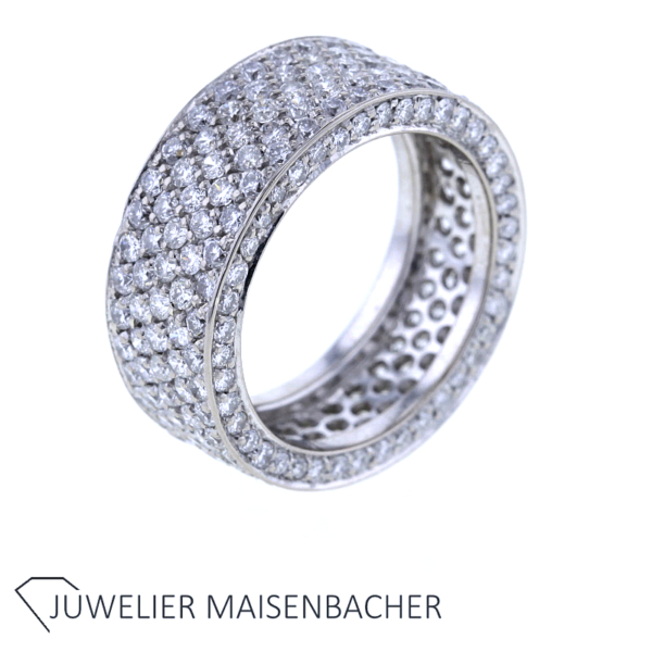 Glamouröser Ring mit rundherum besetzten Brillanten Gold – Bild 7