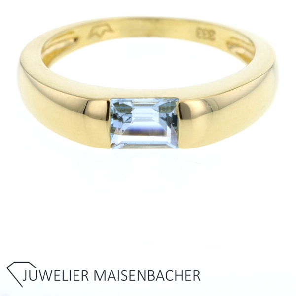 Klassischer Ring mit blau Topas Gold – Bild 4