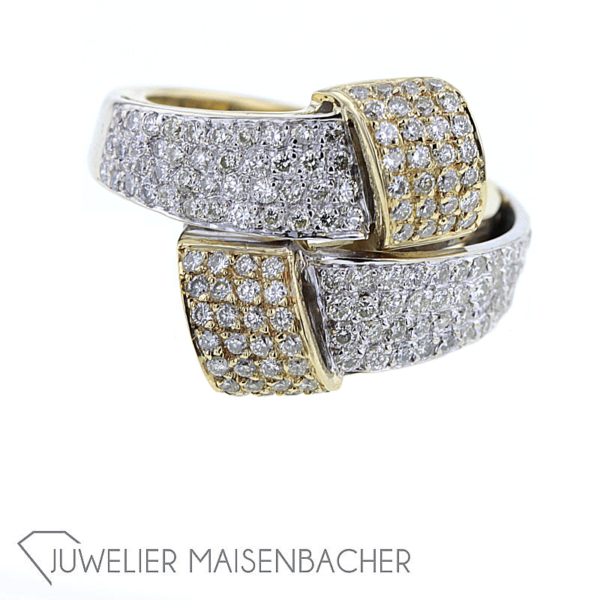 Designer Ring mit vielzähligen Brillanten – Bild 4