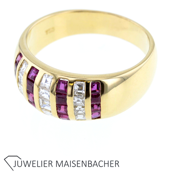 Juwelier Mauer Ring mit Brillant und Rubin Gold – Bild 4