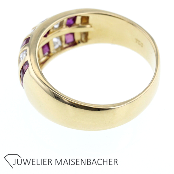 Juwelier Mauer Ring mit Brillant und Rubin Gold – Bild 5