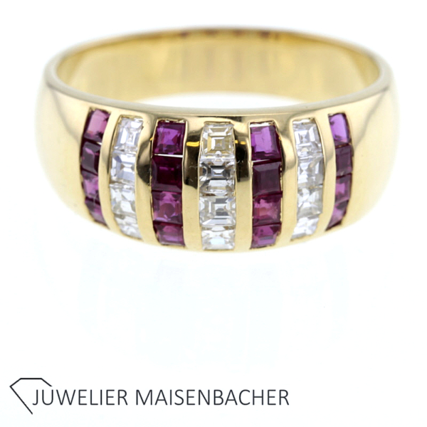 Juwelier Mauer Ring mit Brillant und Rubin Gold – Bild 6