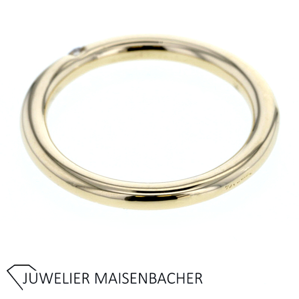 Solitär Ring / Vorsteckring mit Brillant Gold – Bild 9