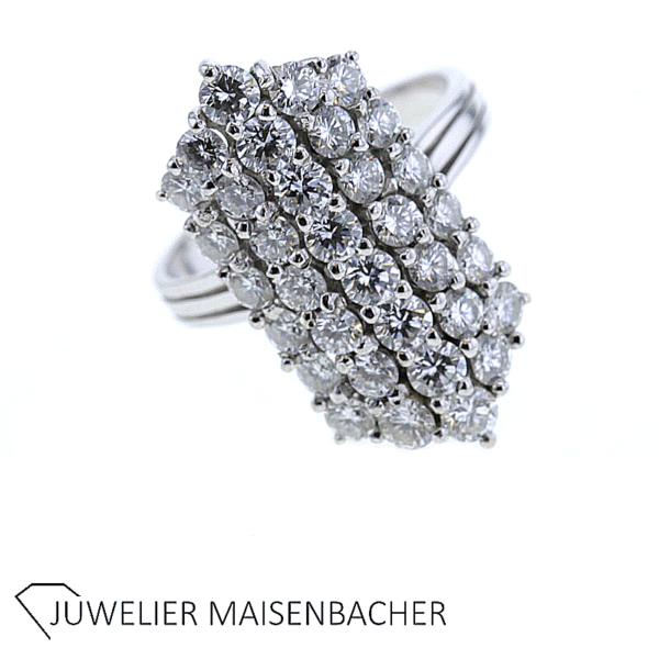 Gold Hexagon Diamant Statement Ring – Bild 6