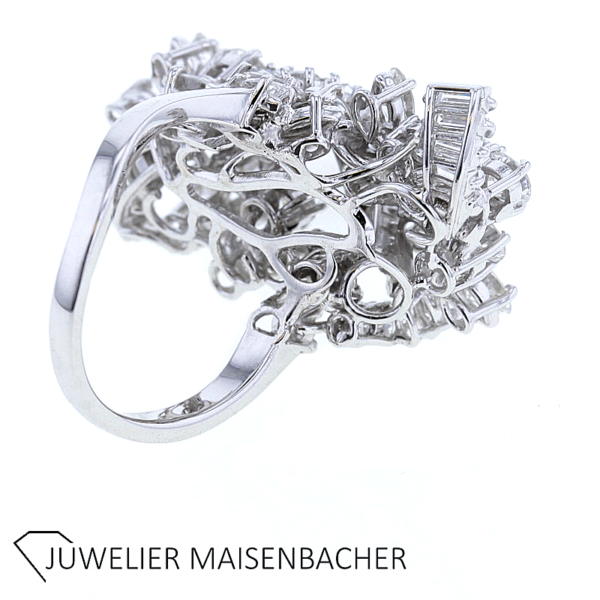 Opulenter ausgefallener Diamant-Brillant Ring Gold – Bild 4