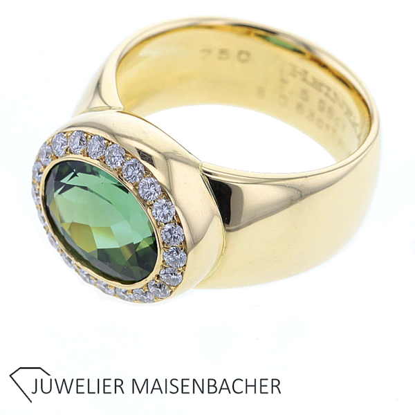 * Heinekamp* Opulenter Ring mit großem Turmalin und Brillanten – Bild 6