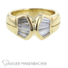 Gold Brillant Tapered Baguette Schliff Ring – Bild 4