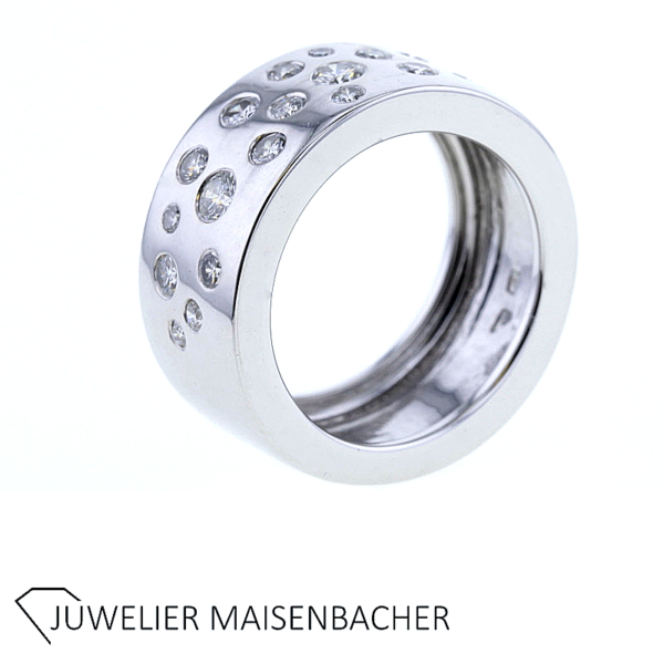Moderner Statement Ring mit Brillanten Gold – Bild 4