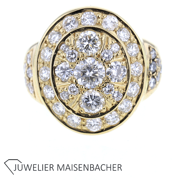 Auffälliger Brillant Ring Gold – Bild 5