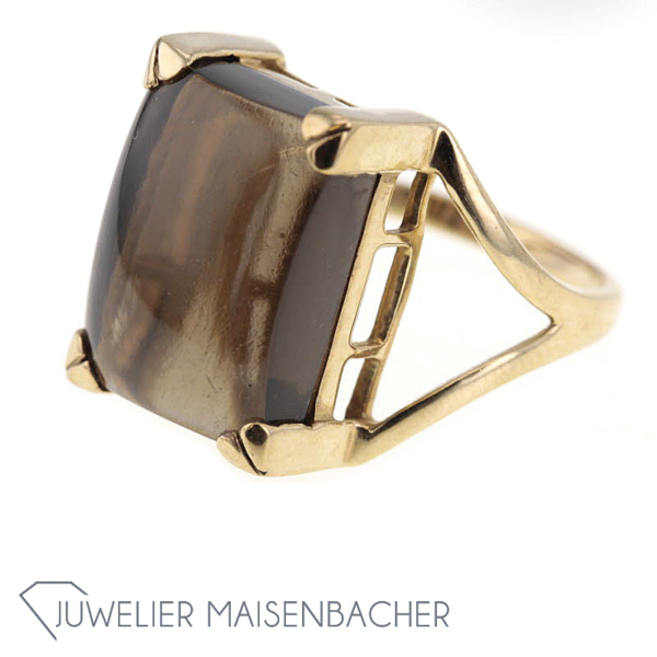Klassischer Statement Rauchquartz Ring – Bild 7