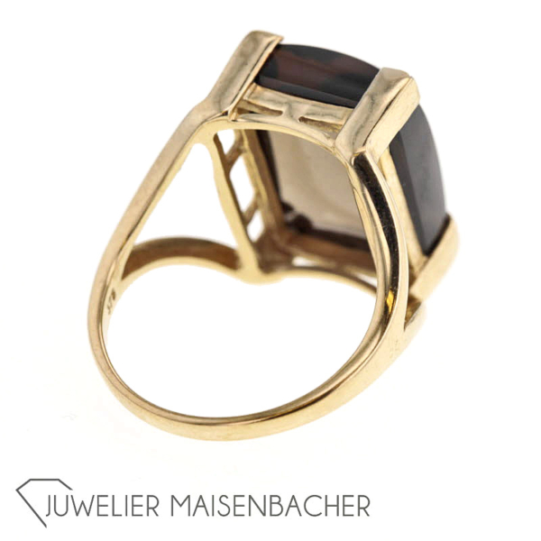 Klassischer Statement Rauchquartz Ring – Bild 9