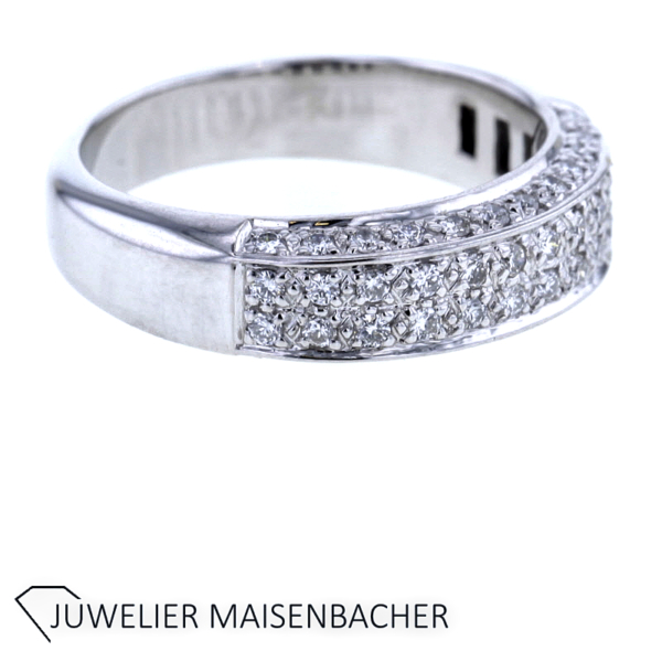 Ring mit 48 Brillanten Pavé gefasst Weißgold – Bild 5