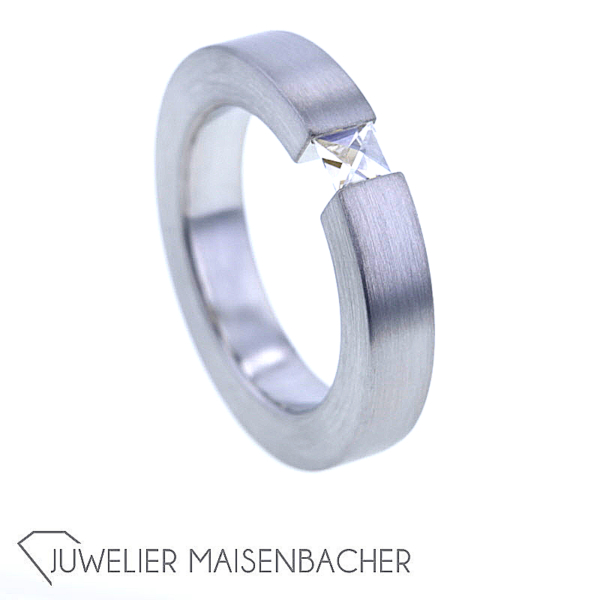 Platin Context Diamant Ring – Bild 4