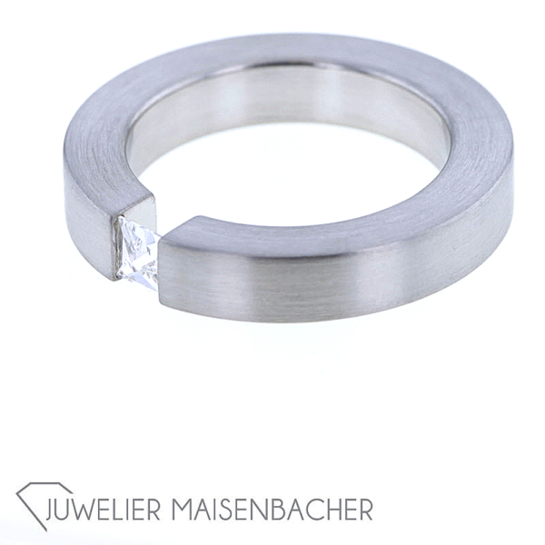 Platin Context Diamant Ring – Bild 6